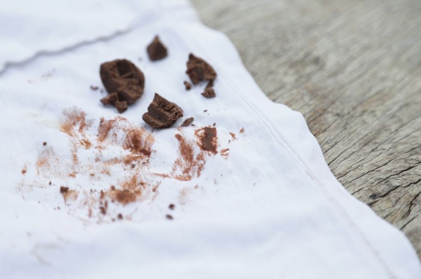 как устранить пятна после шоколада
